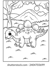 dinosaurs coloring page for kids