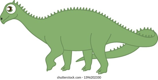 Dinosaurs cute cartoon animals set  vector 