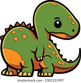 A Dinosaurs Cute vector, cartoon, animal, vector, illustration