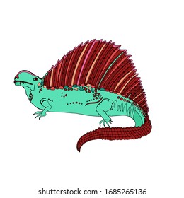 Dinosaurs and dinosaur icons of the Jurassic period. Cartoon character. Vector illustration. For design elements of children s textiles, children s room, invitations, greetings, decorations.