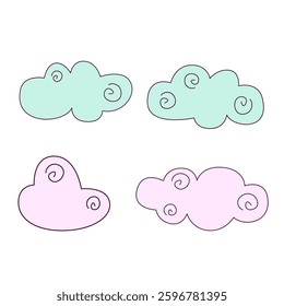 Dinosaurs in flat cartoon style. Dinosaur vector illustration. Super Cute dinosaurs on white background.
Children's collection includes cute dinosaurs, palm trees, volcanoes. Cute prehistoric dinosaur