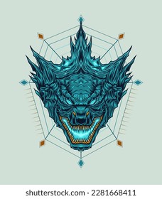 dinosaurs head vector design illustration