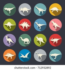 Dinosaurs icon set