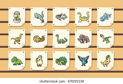 Dinosaurs icons set,eps10