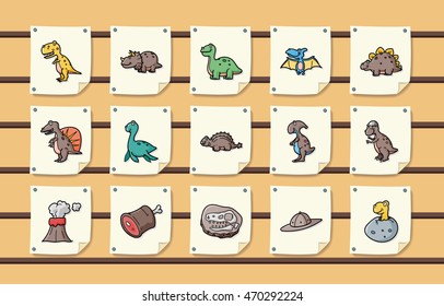 Dinosaurs icons set,eps10