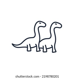 Dinosaurs icons  symbol vector elements for infographic web 