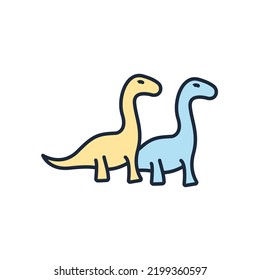 Dinosaurs icons  symbol vector elements for infographic web 