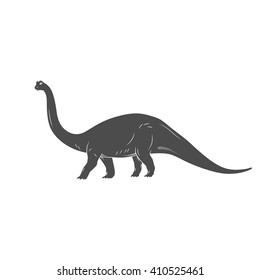 Dinosaurs illustrations on white background. Vector illustration