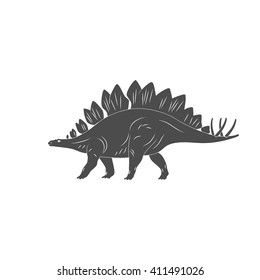 Dinosaurs illustrations on white background. Vector illustration