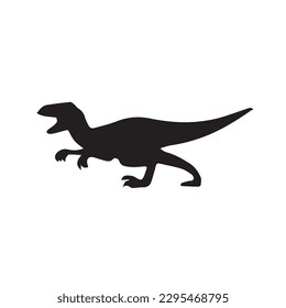 Dinosaurs and Jurassic dino monsters icons. Vector silhouette of triceratops or T-rex, brontosaurus or pterodactyl and stegosaurus, pteranodon or ceratosaurus and parasaurolophus reptile