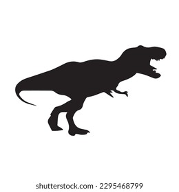 Dinosaurs and Jurassic dino monsters icons. Vector silhouette of triceratops or T-rex, brontosaurus or pterodactyl and stegosaurus, pteranodon or ceratosaurus and parasaurolophus reptile