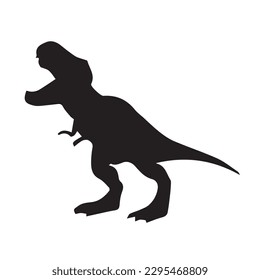 Dinosaurs and Jurassic dino monsters icons. Vector silhouette of triceratops or T-rex, brontosaurus or pterodactyl and stegosaurus, pteranodon or ceratosaurus and parasaurolophus reptile