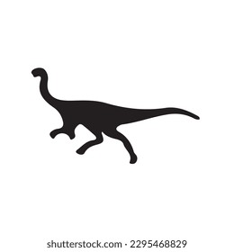 Dinosaurs and Jurassic dino monsters icons. Vector silhouette of triceratops or T-rex, brontosaurus or pterodactyl and stegosaurus, pteranodon or ceratosaurus and parasaurolophus reptile