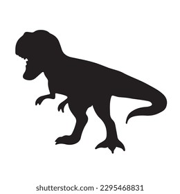 Dinosaurs and Jurassic dino monsters icons. Vector silhouette of triceratops or T-rex, brontosaurus or pterodactyl and stegosaurus, pteranodon or ceratosaurus and parasaurolophus reptile