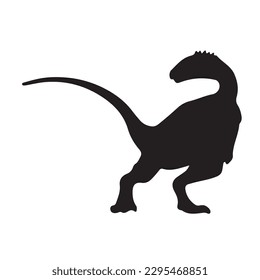 Dinosaurs and Jurassic dino monsters icons. Vector silhouette of triceratops or T-rex, brontosaurus or pterodactyl and stegosaurus, pteranodon or ceratosaurus and parasaurolophus reptile