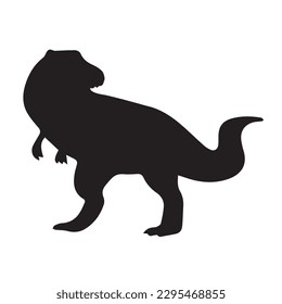 Dinosaurs and Jurassic dino monsters icons. Vector silhouette of triceratops or T-rex, brontosaurus or pterodactyl and stegosaurus, pteranodon or ceratosaurus and parasaurolophus reptile