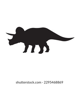 Dinosaurs and Jurassic dino monsters icons. Vector silhouette of triceratops or T-rex, brontosaurus or pterodactyl and stegosaurus, pteranodon or ceratosaurus and parasaurolophus reptile