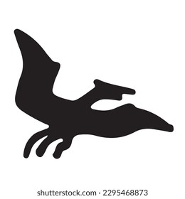 Dinosaurs and Jurassic dino monsters icons. Vector silhouette of triceratops or T-rex, brontosaurus or pterodactyl and stegosaurus, pteranodon or ceratosaurus and parasaurolophus reptile