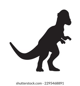 Dinosaurs and Jurassic dino monsters icons. Vector silhouette of triceratops or T-rex, brontosaurus or pterodactyl and stegosaurus, pteranodon or ceratosaurus and parasaurolophus reptile