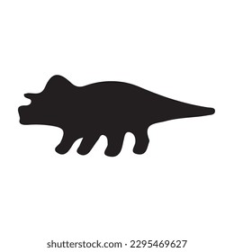 Dinosaurs and Jurassic dino monsters icons. Vector silhouette of triceratops or T-rex, brontosaurus or pterodactyl and stegosaurus, pteranodon or ceratosaurus and parasaurolophus reptile