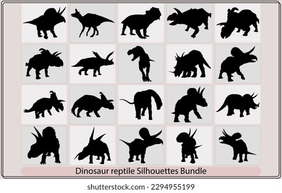 Dinosaurs and Jurassic dino monsters icons,Set silhouettes of dinosaurs,Dinosaur t-rex silhouettes set,Set of black silhouettes of dinosaurs