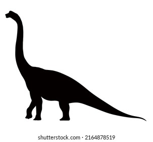 Dinosaurs of the Jurassic period. Silhouettes of different dinosaurs. Vector dinosaurs.
