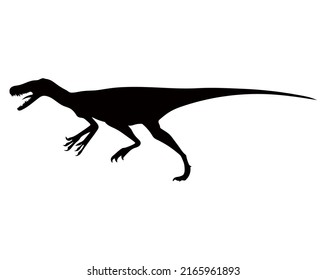 Dinosaurs Jurassic Period Silhouettes Different Dinosaurs Stock Vector ...