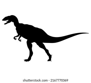 Dinosaurs Jurassic Period Silhouettes Different Dinosaurs Stock Vector ...