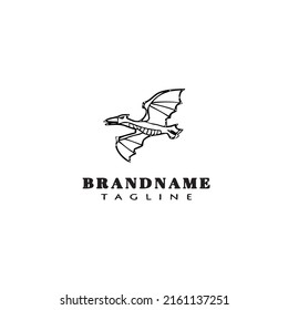 dinosaurs logo cartoon icon design template black modern isolated vector