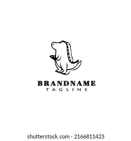 dinosaurs logo cartoon icon design template black modern isolated vector