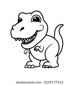 dinosaurs in outline style for coloring
