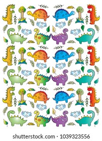 Dinosaurs pattern design