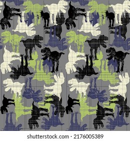 Dinosaurs repeat seamless pattern print
