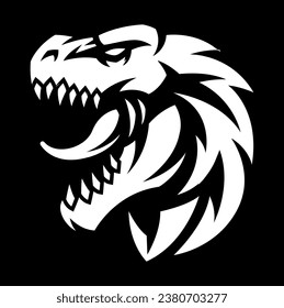 Dinosaurs rex mascot. sport logo badge