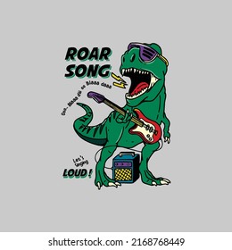 Dinosaurs Roar songs GRAPHIC  VECTOR FOR T-SHIRT