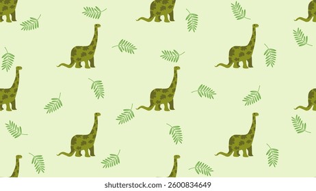 Dinosaurs seamless pattern background. Cute Dinosaurs illustration pattern. Cartoon Dinosaurs background. Perfect for fashion clothes, shirt, fabrics, textiles, wallpaper, decor, print, packaging.