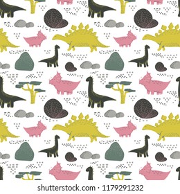 dinosaurs. Seamless pattern. color.