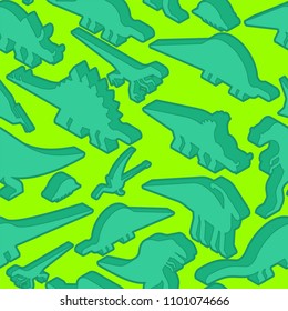 Dinosaurs seamless pattern. Dino texture. Prehistoric monster lizard background. Ancient animal cartoon style. Childrens cloth ornament. Vector illustration
