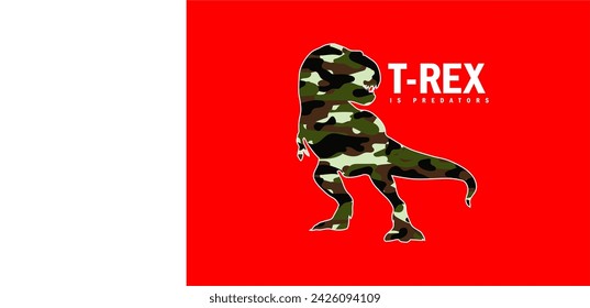 dinosaurs silhouette army pattern vector illustration