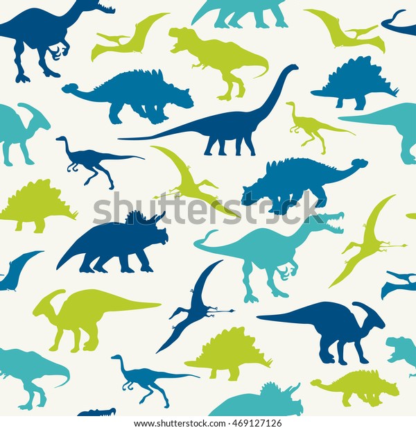 Vector De Stock Libre De Regalias Sobre Silueta De Dinosaurios De Fondo Colorido469127126
