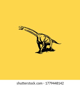 Dinosaurs silhouettes icons vector image