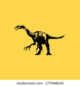 Dinosaurs silhouettes icons vector image