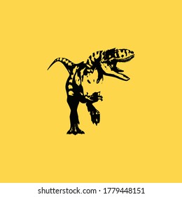 Dinosaurs silhouettes icons vector image