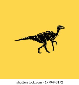 Dinosaurs silhouettes icons vector image