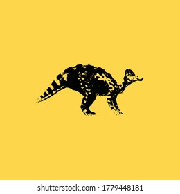 Dinosaurs silhouettes icons vector image
