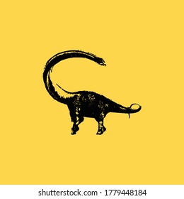 Dinosaurs silhouettes icons vector image