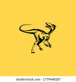 Dinosaurs silhouettes icons vector image
