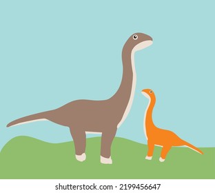 Dinosaur's Story, a brontosaurus background for children can be used as  background and wallpaper in kindegarten