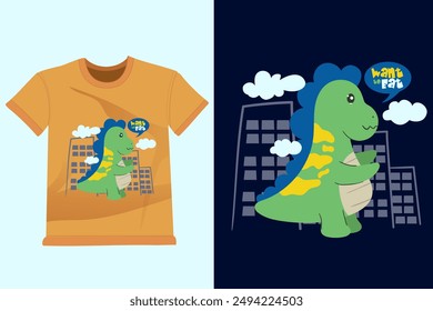 Dinosaurs tyrannosaur cartoon arts For tshirt, Apparel prints designs and other uses. Perfect for decoration, nursery t-shirt, kids apparel, invitation, simple child design.