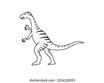 dinosaurs vector image, perfect for coloring book kids.